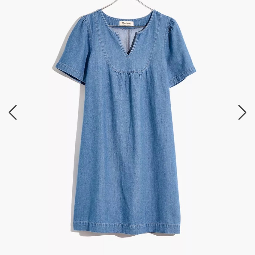 Madewell Denim Popover Swing Dress in Newsom Wash